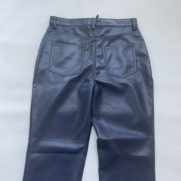 Guess Women’s Kelly Faux Leather Jeans  Straight Fit In Blue Size 26 - Picture 9 of 11
